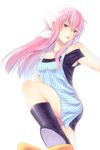  arakawa_under_the_bridge armpits bad_id bad_pixiv_id bandana boots head_scarf hoshi_(arakawa) lips long_hair maria_(arakawa) midorikawa_you pink_eyes pink_hair solo 