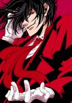  alucard_(hellsing) gloves hellsing kazumoto_ryou male_focus red_eyes sharp_teeth solo teeth vampire 