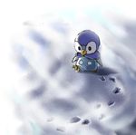  gen_4_pokemon muraziti-zu nature no_humans oekaki piplup pokemon pokemon_(creature) snow 