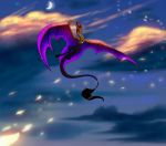  blue_eyes detailed_background dragon female feral hi_res horn moon night outside plaguedogs123 sky solo star starry_sky wyvern 