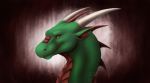  2020 absurd_res digital_media_(artwork) dragon ferrety-lixciaa green_body green_scales headshot_portrait hi_res horn portrait red_eyes scales smile spines 