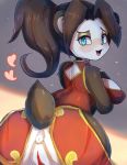  &lt;3 anthro anus black_body black_fur black_hair blizzard_entertainment blue_eyes blush breasts butt clothing female flyer_(pixiv) fur genitals hair hi_res li_li_stormstout looking_back mammal nipples open_mouth pandaren pussy rear_view red_clothing round_ears solo tongue ursid video_games warcraft white_body white_face white_fur 