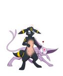  &lt;3 claws duo eeveelution espeon eyewear female feral gender_transformation genitals glasses hi_res male mtf_transformation multi_nipple nintendo nipples paws penis pok&eacute;mon pok&eacute;mon_(species) pussy species_transformation teats tomek1000 transformation umbreon video_games 