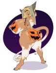  anthro big_breasts big_butt bodypaint boosterpang bovid bovine breasts butt cattle female halloween hi_res holidays horn huge_breasts huge_butt looking_at_viewer looking_back mammal nipples nude solo 