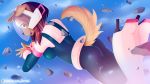  16:9 2020 alternate_species anthro blush bodysuit breasts butt canid canine canis clothed clothing digital_media_(artwork) domestic_dog eipril female furrification hi_res looking_at_viewer looking_back mammal my_hero_academia ochaco_uraraka open_mouth skinsuit solo text tight_clothing url widescreen 