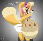  anthro buckteeth clothed clothing erect_nipples hi_res lagomorph leporid lola_bunny looney_tunes mammal nipples open_mouth pawneddyfurry pawpads paws rabbit soles teeth text warner_brothers 
