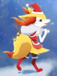  2019 anthro braixen cheek_tuft christmas clothed clothing dipstick_tail facial_tuft full-length_portrait fur fur_tuft hat headgear headwear hi_res holidays kemonobito legwear multicolored_clothing multicolored_legwear multicolored_tail nintendo open_mouth pok&eacute;mon pok&eacute;mon_(species) portrait red_clothing red_hat red_headwear red_legwear santa_hat solo tuft two_tone_clothing two_tone_hat two_tone_legwear video_games white_body white_clothing white_fur white_hat white_headwear white_legwear yellow_body yellow_ears yellow_fur yellow_tail 