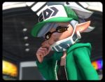  3d_(artwork) animal_humanoid cephalopod cephalopod_humanoid clothed clothing digital_media_(artwork) ear_piercing face_mask female gag hat headgear headwear humanoid inkling jacket marie_(splatoon) marine marine_humanoid mollusk mollusk_humanoid nintendo owo_sfm piercing pseudo_hair public solo source_filmmaker splatoon squid_sisters_(splatoon) tentacle_hair tentacles topwear video_games 