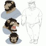  2012 anthro black_nose bottomwear bulge canid canine canis clothing domestic_dog humanoid_hands kemono male mammal pants shirt simple_background slightly_chubby solo topwear train_(artist) white_background 