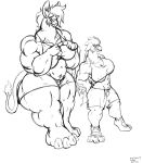  avian bess-a bess-g bess_project bessy bigshow bird female gena gryphon herm_(lore) hi_res monochrome muscular mythological_avian mythology sibling sister sisters sketch thick_legs thick_thighs 