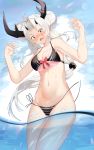  arknights bikini gappt horns swimsuits wardrobe_malfunction wet 