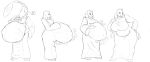  aaron_(undertale) absurd_res anthro belly big_belly big_breasts big_butt boss_monster bovid breasts butt caprine digestion duo female female_pred hi_res just-another-vore-artist male male/female male_prey mammal monochrome navel neck_bulge oral_vore overweight overweight_female sequence swallowing toriel undertale video_games vore weight_gain wide_hips 