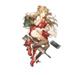  1girl :q ;&gt; alternate_costume anmi assault_rifle bag bangs bare_shoulders black_legwear black_panties blush body_writing boots bow breasts brown_hair bullpup christmas coat double_bun dress duffel_coat eyebrows_visible_through_hair full_body fur_trim girls_frontline green_eyes gun hair_bow half-closed_eyes heart high_heel_boots high_heels holding kel-tec_rfb long_hair looking_at_viewer lying medium_breasts merry_christmas nintendo_switch official_art on_side open_clothes open_coat open_mouth panties pantyhose red_bow red_dress red_footwear rfb_(girls_frontline) rifle santa_costume shopping_bag smile solo thighs tongue tongue_out torn_clothes torn_legwear transparent_background underwear weapon 
