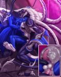  2020 alien animal_genitalia anus balls belly blue_eyes bodily_fluids claws cum cum_inflation cutaway dragon duo erection firondraak genital_fluids genitals hi_res horn inflation kalimah khanivore love_death_+_robots male male/male male_penetrated male_penetrating male_penetrating_male membrane_(anatomy) membranous_wings muscular netflix neverneverland penetration penis prehensile_penis sex teeth toe_claws wings 