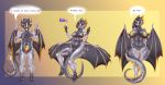  anthro dragon felicer female gender_transformation hi_res horn male male_to_female_transformation mtf_transformation scalie solo spiked_tail spikes transformation vi wings 