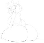  amy_rose big_breasts big_butt breasts butt denizen1414 eulipotyphlan female hedgehog hi_res huge_breasts huge_butt huge_thighs mammal monochrome sketch sonic_the_hedgehog_(series) thick_thighs wide_hips 
