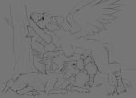  avian duo feathers female feral fur gryphon hi_res male male/female mythological_avian mythology oral owashi sex the_last_guardian thelastguardian trico trico_(character) video_games wings 