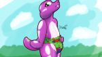  16:9 anthro bulge diaper dinosaur embarrassed erection hi_res inflatable looking_back male mxyphx pool_toy reptile scalie shy simple_background solo theropod tyrannosaurid tyrannosaurus tyrannosaurus_rex widescreen zoran 
