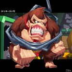  1:1 2019 angry ape barefoot bound clothing donkey_kong_(character) donkey_kong_(series) fur gossan haplorhine male mammal necktie nintendo primate rope solo teeth video_games 