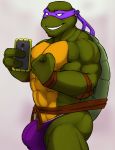  anthro bulge clothing donatello_(tmnt) dream_and_nightmare hi_res male muscular reptile scalie selfie solo teenage_mutant_ninja_turtles turtle underwear 