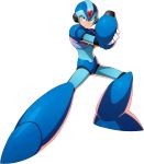  1boy android armor forehead_jewel green_eyes gun helmet highres holding holding_weapon official_art rockman_x_dive weapon x_(rockman) 