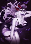  5_fingers anthro big_breasts black_nose breasts cleavage clothed clothing eyewear female fingers fur glasses hair hi_res looking_at_viewer smile solo vexstacy white_body white_fur white_hair yellow_eyes 