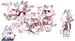  animal_crossing anthro balls blush bottomless canid canine canis clothed clothing duo english_text erection felid fur genitals hi_res kyle_(animal_crossing) lidded_eyes male male/male mammal niichan nintendo pantherine penis rolf_(animal_crossing) tapering_penis text tiger video_games white_body white_fur wolf wolfgang_(animal_crossing) 