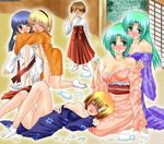  higurashi_no_naku_koro_ni keiichi_maebara mion_sonozaki rena_ryugu rika_furude satoko_hojo shion_sonozaki 