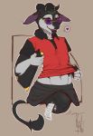  &lt;3 anthro apron apron_lift bovid bovine cattle check_tag_type clothing clothing_lift eyewear hi_res male mammal midriff o_woe_(o_woe) redmok solo sunglasses 