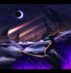  2020 black_bars blue_eyes detailed_background digital_media_(artwork) dragon hi_res horn membrane_(anatomy) membranous_wings moon night outside plaguedogs123 sky star starry_sky wings wyvern 