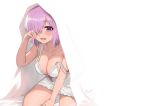  blush fate/grand_order fate_(series) jjeono mash_kyrielight purple_eyes purple_hair short_hair 