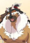  anthro bogexboog canid canine haki male mammal muscular muscular_male nipples nude solo tatsune tongue tongue_out 