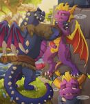  activision anthro asphyxiation balls bubba_(spyro) choking conditional_dnp dialogue dragon duo erection genitals hi_res male male/male masturbation outside penis pinned spyro spyro_reignited_trilogy spyro_the_dragon swamp video_games wings xnirox 