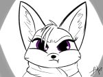  2017 4:3 anthro canid canine cheek_tuft disney facial_tuft fan_character fox fur head_tuft inner_ear_fluff isabelle_wilde juantriforce042 mammal purple_eyes scarf signature solo tuft young zootopia 