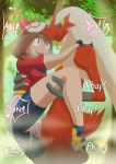  &lt;3 &lt;3_eyes absurd_res anthro avian bird blaziken blush bodily_fluids breasts censored clothed clothed_sex clothing cum cum_in_pussy cum_inside duo female female_on_anthro genital_fluids hi_res human human_on_anthro humanoid interspecies male male/female mammal may_(pok&eacute;mon) nintendo pok&eacute;mon pok&eacute;mon_(species) pok&eacute;philia raised_leg redradrebel sex text vaginal video_games 