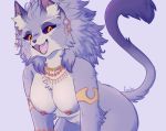  2020 anthro belladonna_(trials_of_mana) breasts ear_piercing ear_ring felid feline female froste fur jewelry looking_at_viewer mammal mana_(series) nipples nude open_mouth piercing solo square_enix tongue trials_of_mana video_games 
