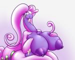  2020 5:4 antennae_(anatomy) anthro areola big_breasts breast_grab breasts curled_tail dragon eyelashes female goodra green_eyes hand_on_breast huge_breasts latiar long_neck looking_away nintendo nipples pok&eacute;mon pok&eacute;mon_(species) presenting presenting_breasts puffy_areola purple_body sitting slightly_chubby slime smile solo thick_tail video_games wide_hips 