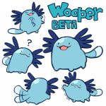  1:1 :3 ? beta_pok&eacute;mon_(species) beta_pok&eacute;mon_games do_m_kaeru feral head_tilt nintendo open_mouth pok&eacute;mon pok&eacute;mon_(species) simple_background tailwag video_games white_background wooper 