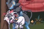  2020 blush claws female feral feral_on_feral from_behind_position internal legendary_pok&eacute;mon luxray male male/female nintendo pata penetration pok&eacute;mon pok&eacute;mon_(species) sex vaginal vaginal_penetration video_games zeraora 