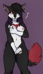  anthro blush canid canine canis female hi_res mammal sailormoonfan666 shy solo surprise wolf 