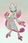  closed_mouth creature full_body gen_1_pokemon highres looking_at_viewer mega_mewtwo_y mega_pokemon mewtwo no_humans pokemon pokemon_(creature) red_eyes salanchu simple_background solo white_background 