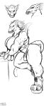  armwear bigshow breasts bulge clothing corsette dungeons_and_dragons hasbro heavy_howler herm herm_(lore) hi_res howler intersex legwear lips model_sheet monochrome muscular neverwinter thong underwear wizards_of_the_coast 