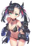  bikini hong_(white_spider) mary_(pokemon) open_shirt pokemon pokemon_sword_and_shield swimsuits 