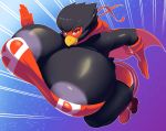  anthro avian big_breasts bird breasts busty_bird clothing corvid corvus_(genus) costume crow eikasianspire female hi_res huge_breasts solo 