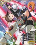  animal_ear_fluff animal_ears artist_request brown_eyes brown_hair holding holding_weapon miyafuji_yoshika neuroi official_art open_mouth short_hair solo strike_witches striker_unit weapon world_witches_series 