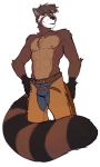  anthro chaps clothed clothing hi_res male mammal multi_nipple nipples procyonid raccoon ripley_cooney_(character) solo the-narutoshi topless 