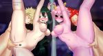  2boys 2girls absurdres ashido_mina asui_tsuyu bakugou_katsuki boku_no_hero_academia breasts highres kirishima_eijirou large_breasts long_hair multiple_boys multiple_girls nocunoct pubic_hair sex tongue tongue_out very_long_hair 