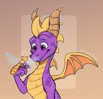  2020 activision arthropod claws digital_media_(artwork) dragon duo feral horn icelectricspyro insect_wings membrane_(anatomy) membranous_wings purple_body purple_eyes purple_scales scales scalie sparx spines spyro spyro_the_dragon video_games western_dragon wings 