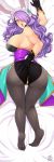  1girl absurdres animal_ears ass black_gloves blush bunny_ears camilla_(fire_emblem) fake_animal_ears fire_emblem fire_emblem_fates fire_emblem_heroes from_behind full_body gloves hair_over_one_eye highres long_hair open_mouth pantyhose purple_eyes purple_hair revolverwing solo 