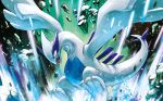  commentary creature english_commentary fangs flying full_body gen_2_pokemon hasuno_(poketcg) legendary_pokemon lugia multiple_sources no_humans official_art pokemon pokemon_(creature) pokemon_trading_card_game solo third-party_source 